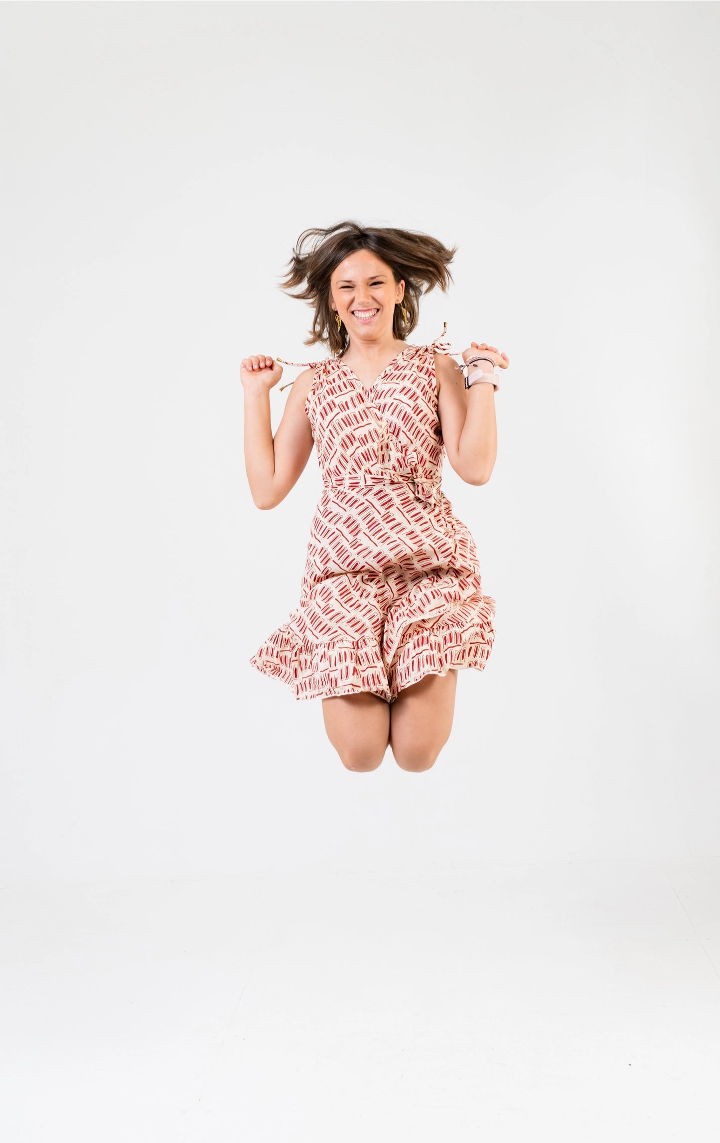 BOHO BRISA CRUZADA – Women's Short Wrap Dress (Rayon, One Size–2XL)