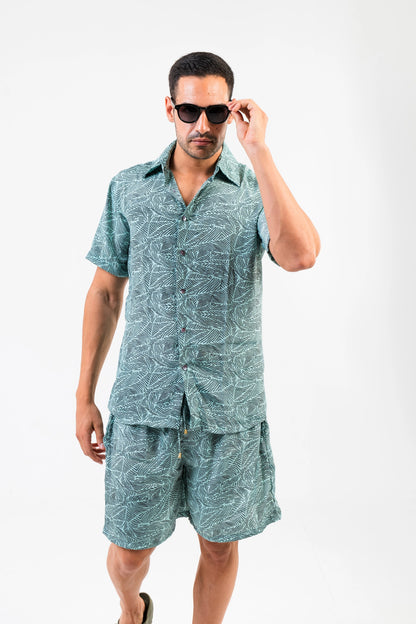 BOHO SAARI – Men's Short-Sleeve Rayon Set (Bohemian Print, S–3XL)